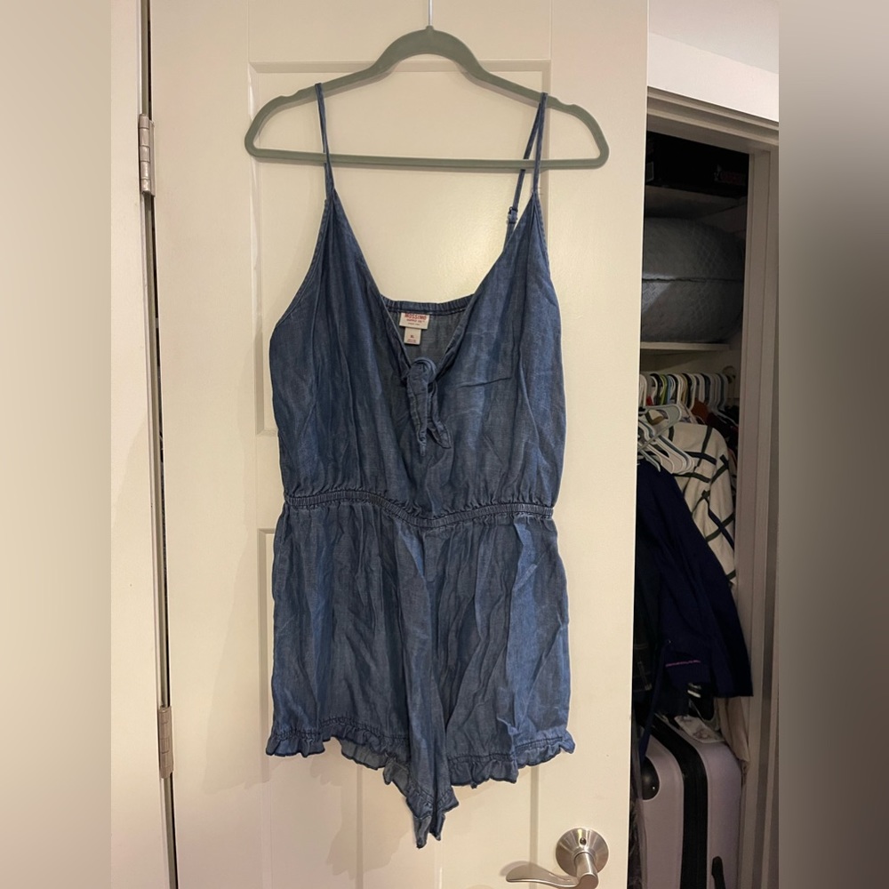 Casual Denim Romper